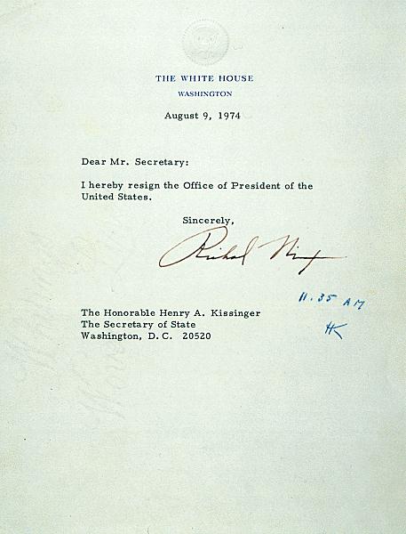Click here to read the full text of Nixon's Resignation Speech